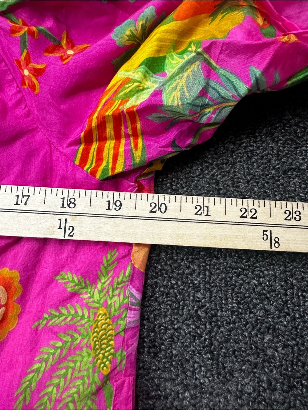 Farm Rio Women's Pink Delicate Fruit Garden Mini Shirt Dress Size M No Belt- NWT - Picture 5 of 8